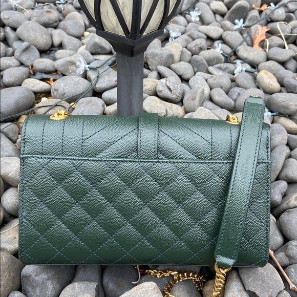 Saint Laurent Envelope Triquilt Small YSL Shoulder Bag  $2950 - Picture 6 of 10